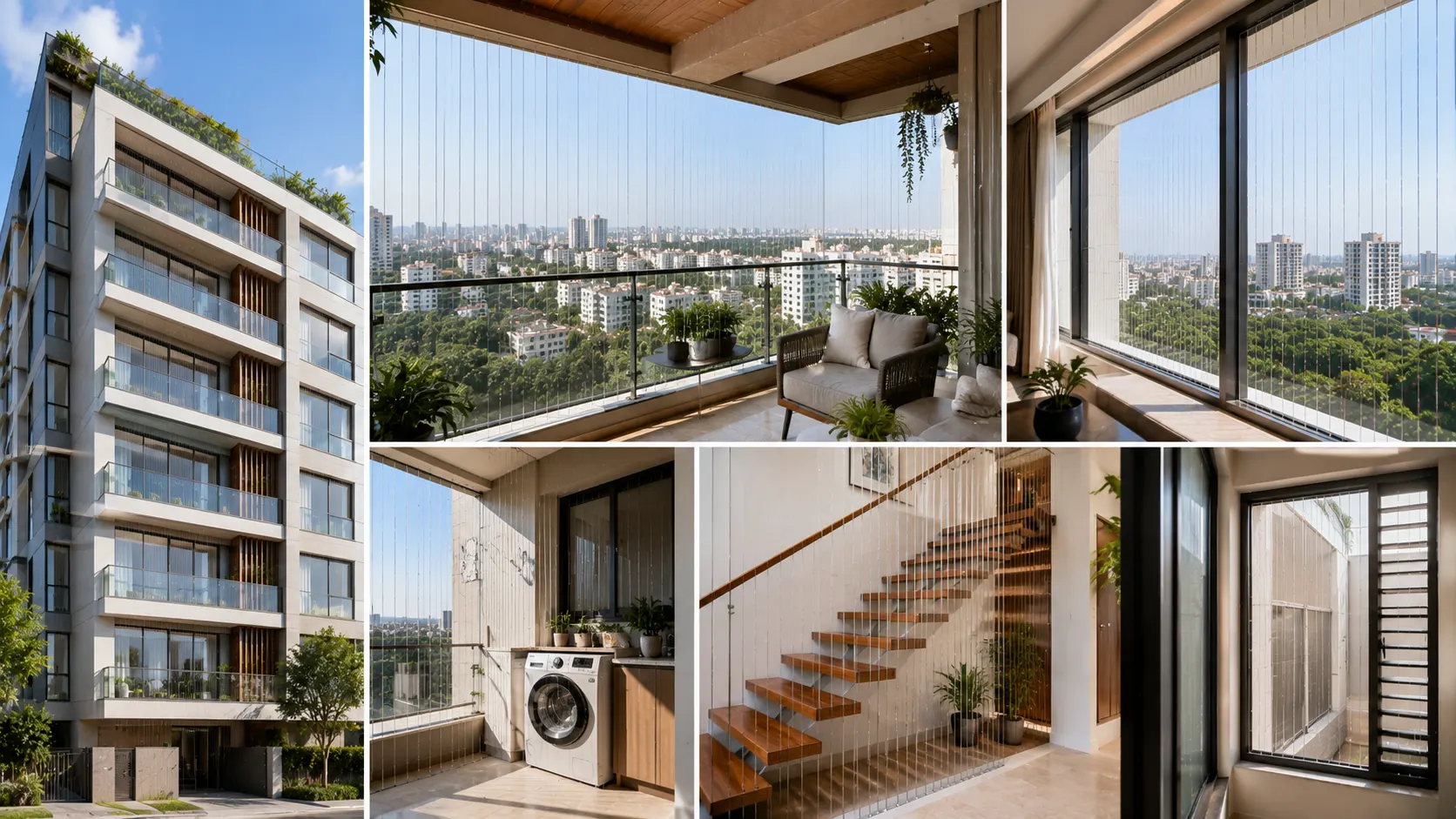 French Window Invisible Grills